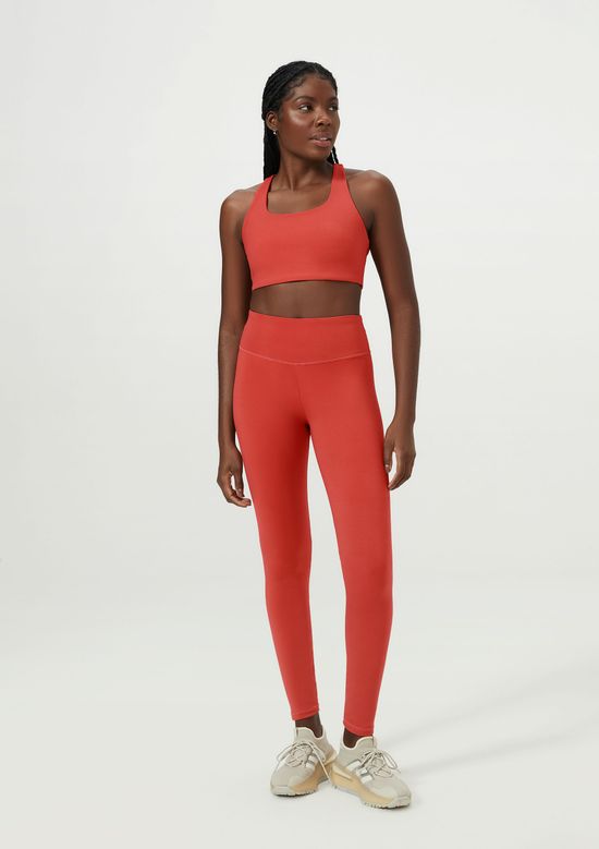 Foto do produto: Calça Legging Esportiva Feminina Com Fio LYCRA® - Vermelho