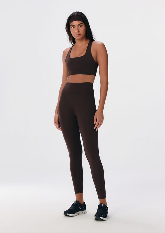 Foto do produto: Calça Legging Esportiva Feminina Com Fio LYCRA® - Marrom