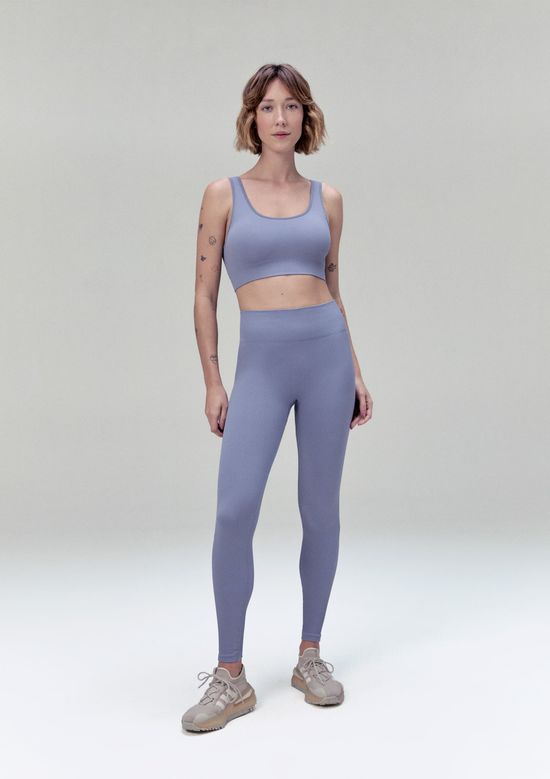 Foto do produto: Calça Legging Feminina Canelada Sem Costura - Roxo