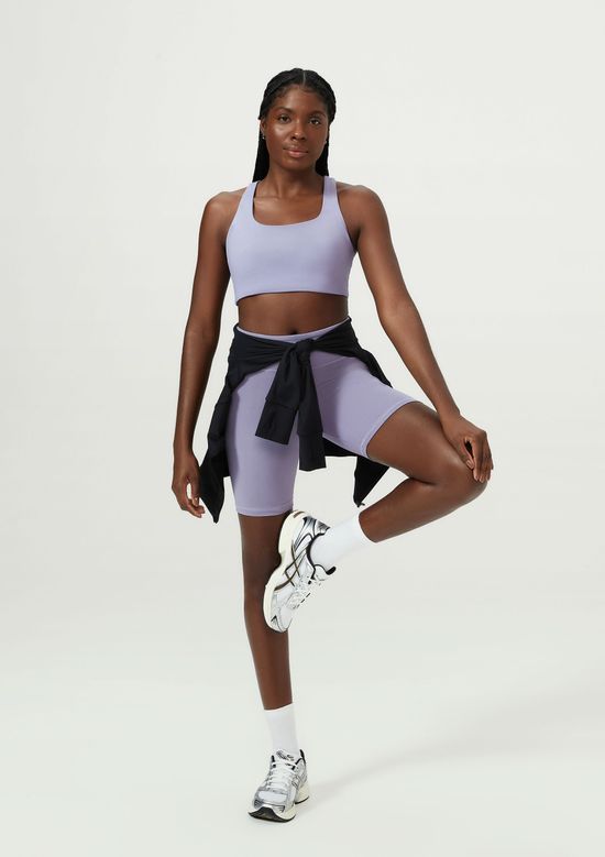 Foto do produto: Bermuda Esportiva Feminina Biker com Fio LYCRA® - Lilás