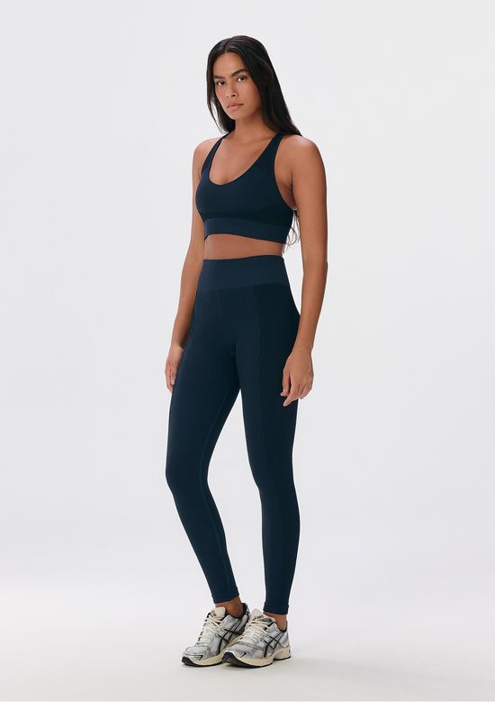 Foto do produto: Calça Legging Feminina Cintura Alta Sem Costura - Azul