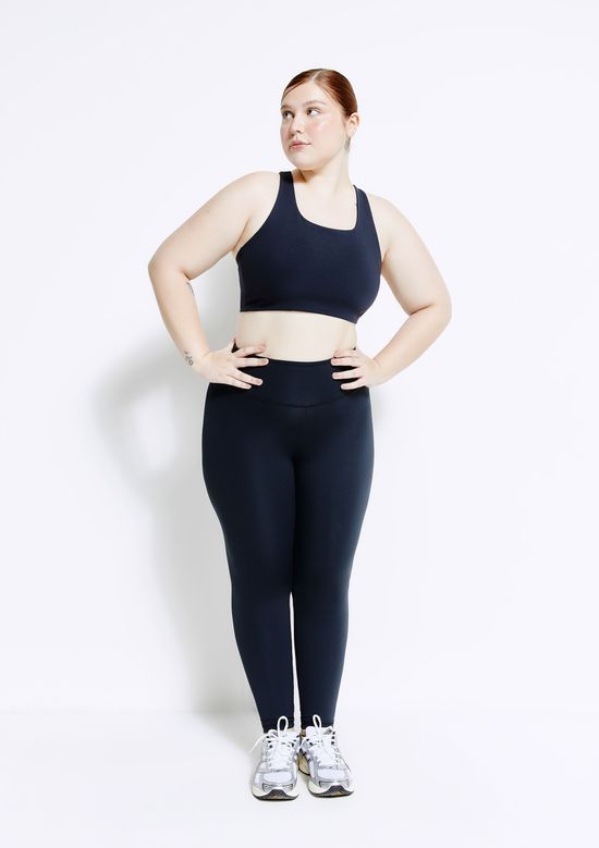 Foto do produto: Calça Legging Esportiva Feminina Com Fio LYCRA® - Preto