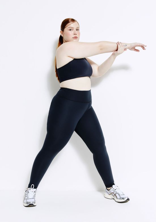 Foto do produto: Calça Legging Esportiva Feminina Com Fio LYCRA® - Preto
