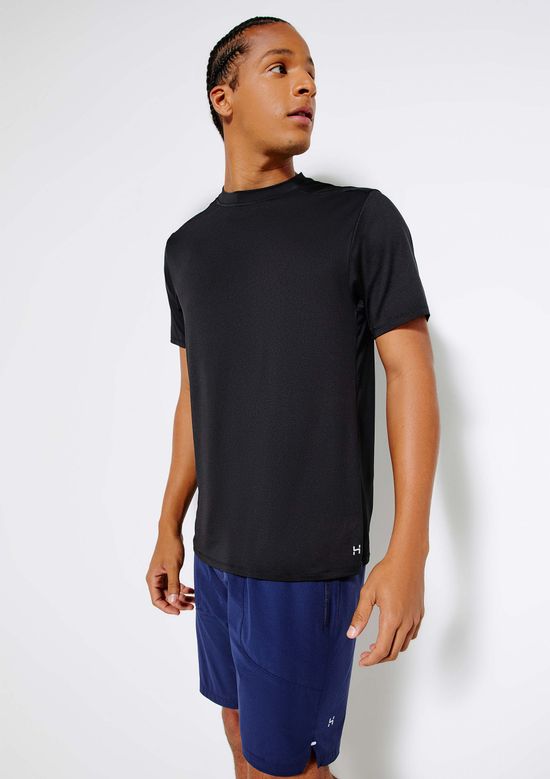 Foto do produto: Camiseta Esportiva Masculina Manga Curta - Preto
