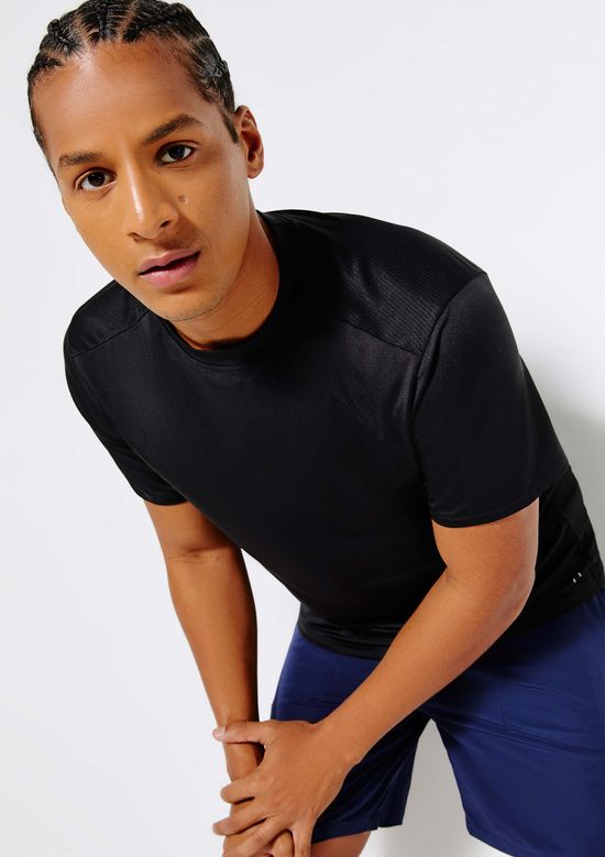 Foto do produto: Camiseta Esportiva Masculina Manga Curta - Preto