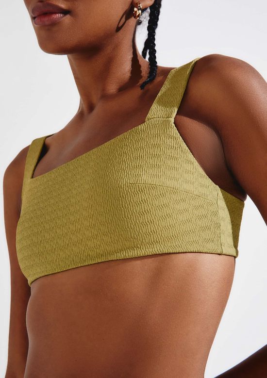 Foto do produto: Top Biquíni Reto Texturizado Com Fio LYCRA® - Verde