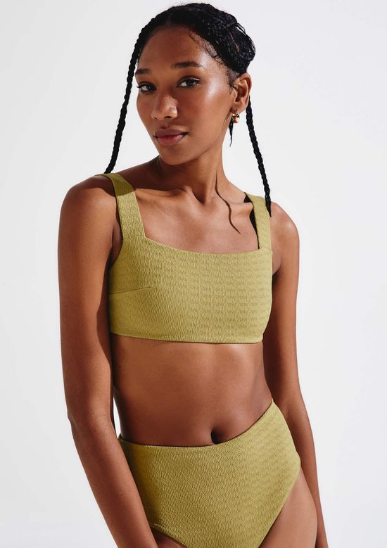 Foto do produto: Top Biquíni Reto Texturizado Com Fio LYCRA® - Verde