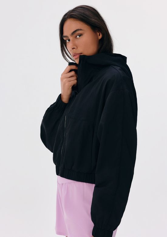 Foto do produto: Jaqueta Esportiva Feminina Cropped Secagem Rápida - Preto