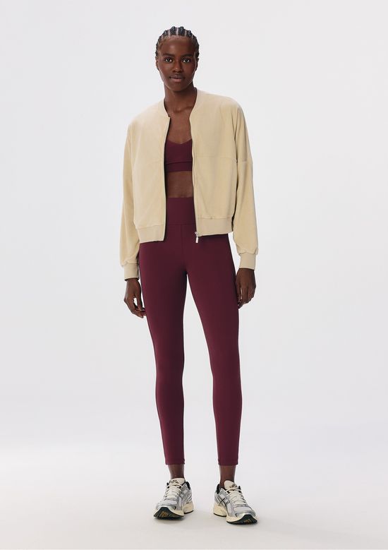Foto do produto: Calça Legging Feminina Cintura Alta Com Texturas - Vinho
