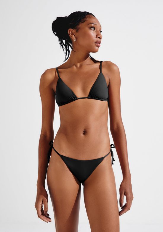 Foto do produto: Calcinha Biquíni Tanga Com Fio LYCRA - Preto