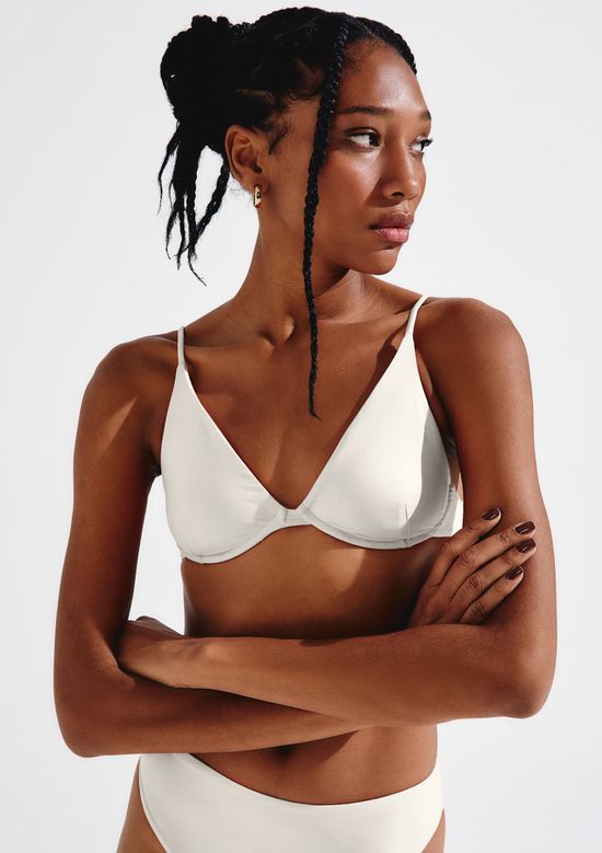 Foto do produto: Top Biquíni Triângulo Com Aro E Fio LYCRA® - Branco