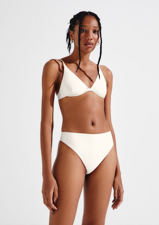 Foto do produto: Calcinha Biquíni Cintura Alta Com Fio LYCRA® - Branco