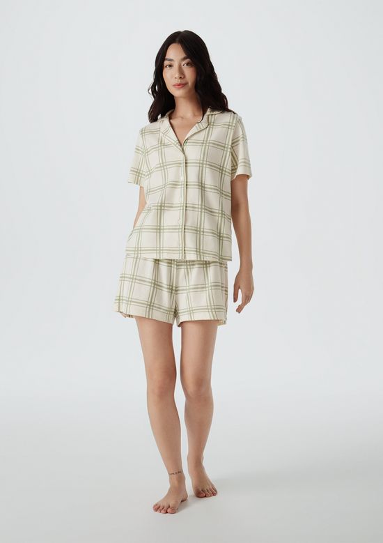 Foto do produto: Pijama Curto Feminino Americano Estampado - Verde