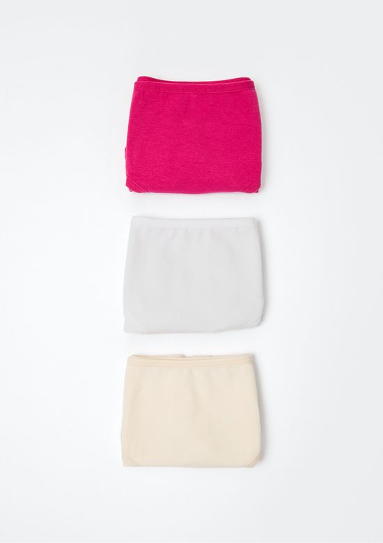 Foto do produto: Kit Com 3 Calcinhas Infantil Em Ribana - Multicolorido