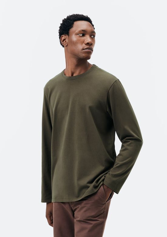 Foto do produto: Camiseta Básica Masculina Manga Longa Comfort Super Cotton - Verde