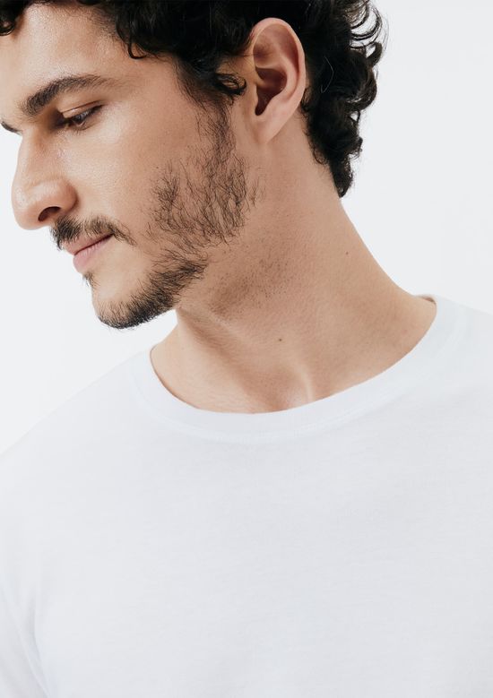 Foto do produto: Camiseta Básica Masculina Manga Longa World - Branco