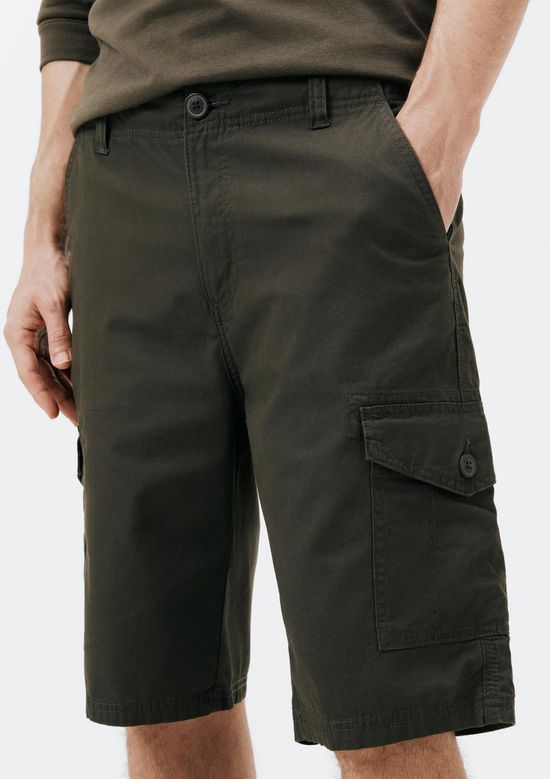 Foto do produto: Bermuda Básica Masculina Cargo Em Sarja - Cinza