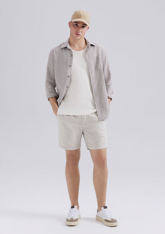 Foto do produto: Bermuda Masculina Em Tecido Texturizado - Off white