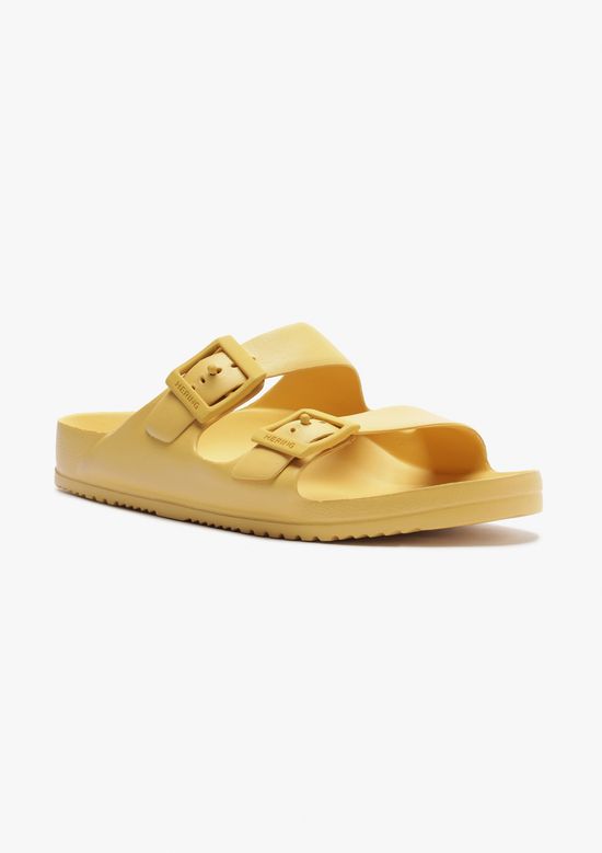 Foto do produto: Sandália Papete Feminina Fivelas - Amarelo