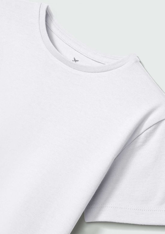Foto do produto: Camiseta Básica Infantil Menino Toddler Manga Curta - Branco