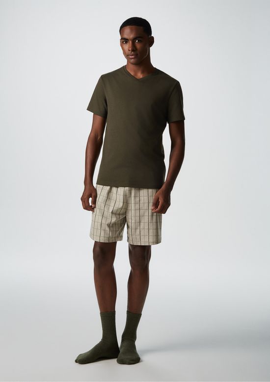 Foto do produto: Pijama Masculino Curto Em Malha - Verde
