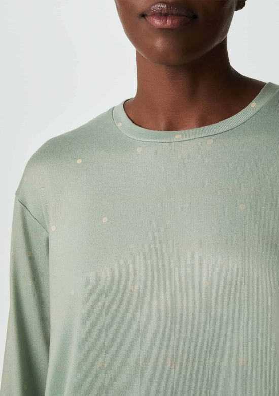 Foto do produto: Pijama Feminino Em Tricô Estampado - Verde