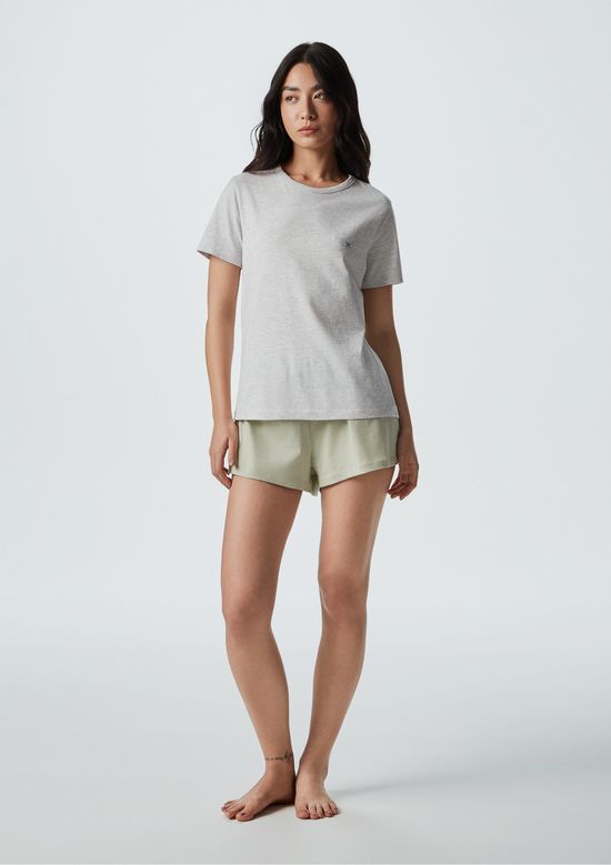 Foto do produto: Pijama Curto Feminino Com Bordado - Verde