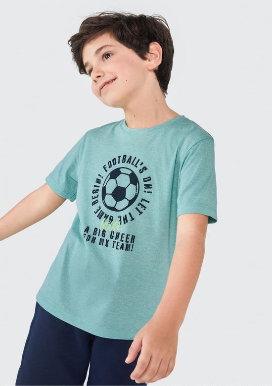 Foto do produto: Camiseta Infantil Menino Manga Curta Tradicional Com Estampa Hering Kids - Verde
