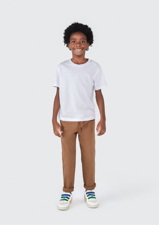 Foto do produto: Camiseta Básica Infantil Menino Manga Curta - Branco