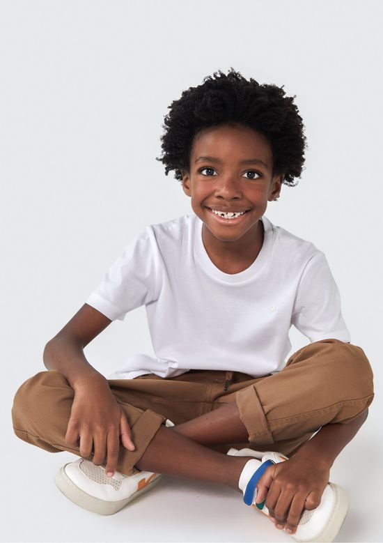 Foto do produto: Camiseta Básica Infantil Menino Manga Curta - Branco