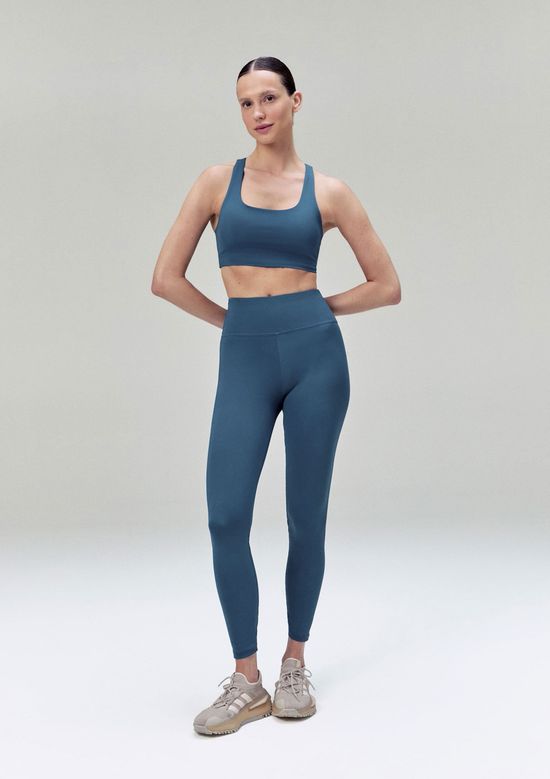 Foto do produto: Calça Legging Esportiva Feminina Com Fio LYCRA® - Azul