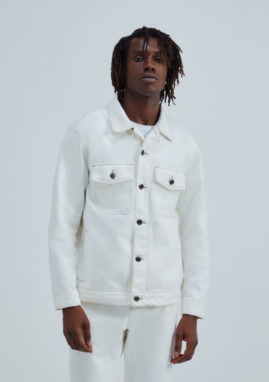 Foto do produto: Jaqueta Masculina Trucker Em Sarja - Off white