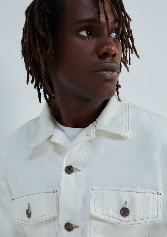 Foto do produto: Jaqueta Masculina Trucker Em Sarja - Off white
