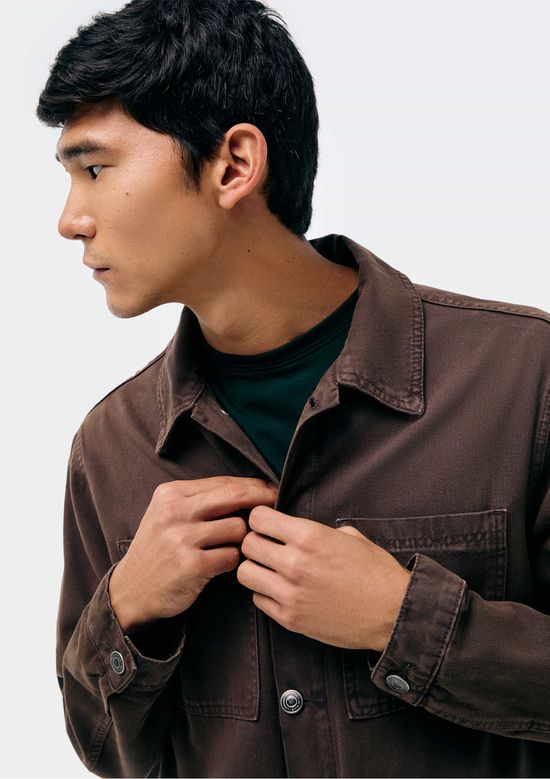 Foto do produto: Jaqueta Masculina Em Sarja - Marrom