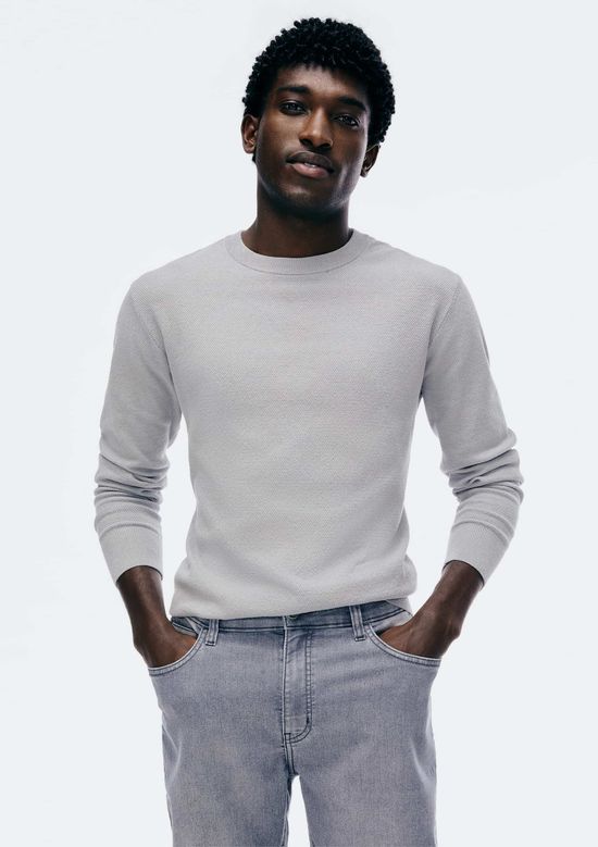 Foto do produto: Suéter Masculino Regular Em Tricô - Cinza