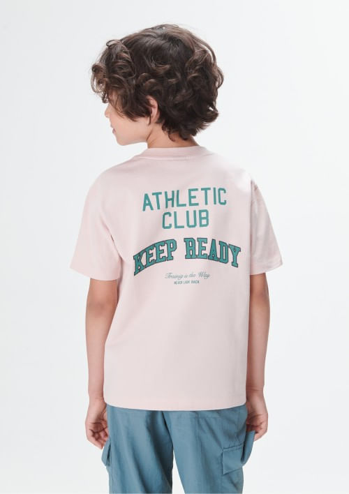 Foto do produto: Camiseta Oversized Infantil Menino Estampada - Rosa