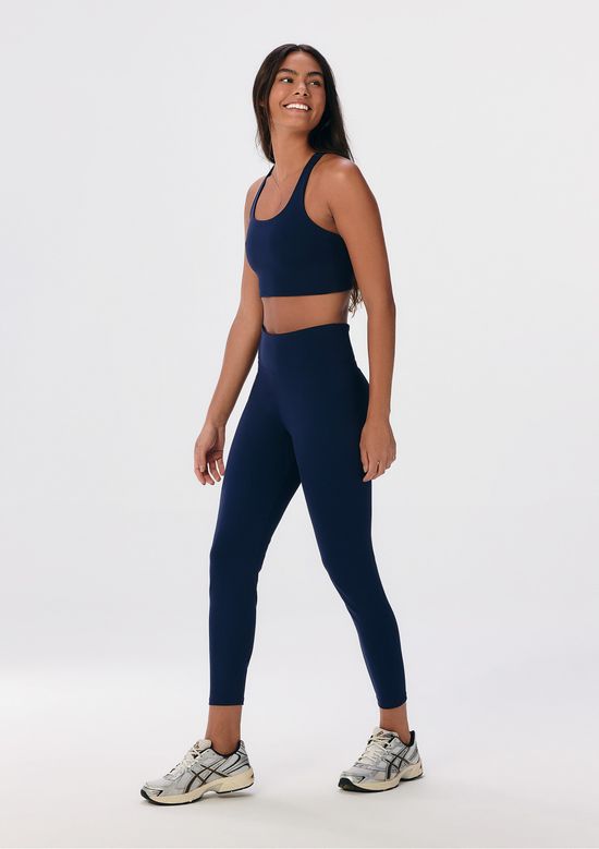 Foto do produto: Calça Legging Esportiva Feminina Com Fio LYCRA® - Azul