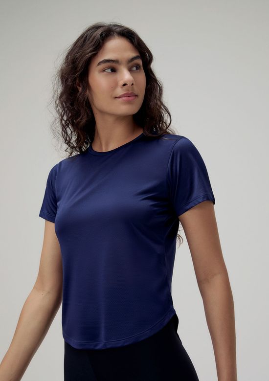 Foto do produto: Camiseta Esportiva Feminina Texturizada - Azul