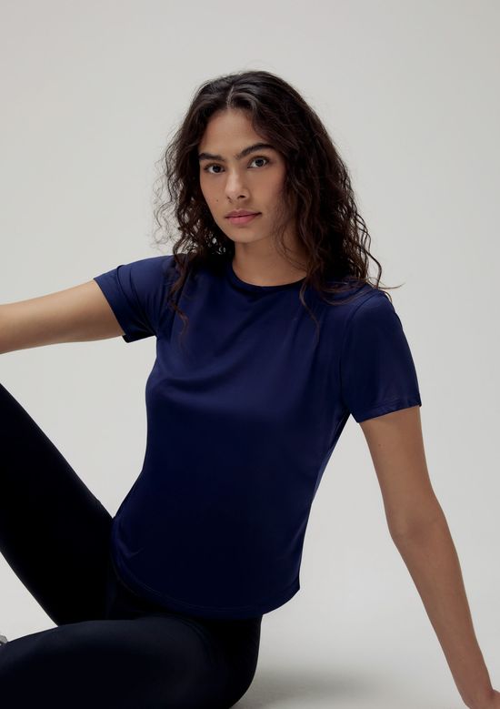 Foto do produto: Camiseta Esportiva Feminina Texturizada - Azul