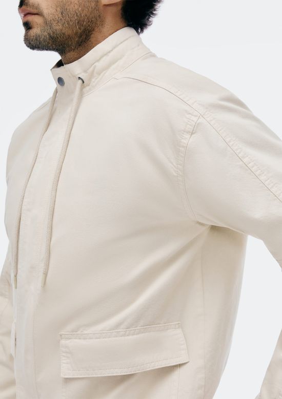 Foto do produto: Jaqueta Masculina Em Sarja Empapelada - Bege
