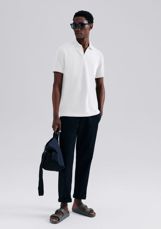 Foto do produto: Camisa Polo Masculina Manga Curta Texturizada - Off white