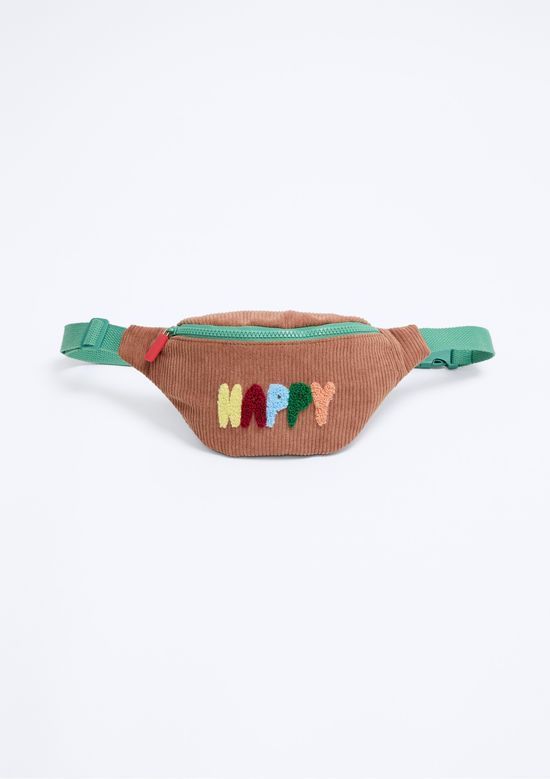 Foto do produto: Pochete Infantil Unissex Veludo Cotelê - Marrom