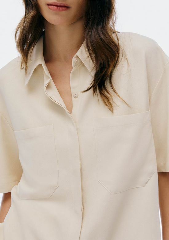 Foto do produto: Camisa Feminina Manga Curta - Creme