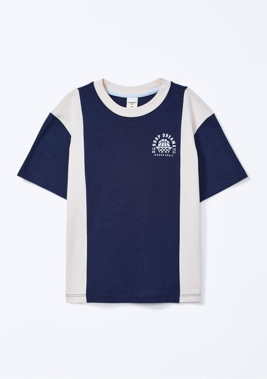 Foto do produto: Camiseta Infantil Menino Oversized Decote Redondo - Azul