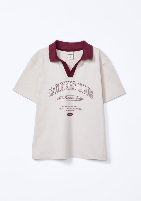 Foto do produto: Camiseta Polo Infantil Menino Super Cotton Oversized - Cinza