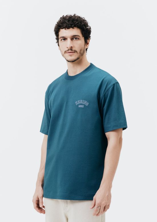 Foto do produto: Camiseta Unissex Relaxed Manga Curta Com Bordado - Verde