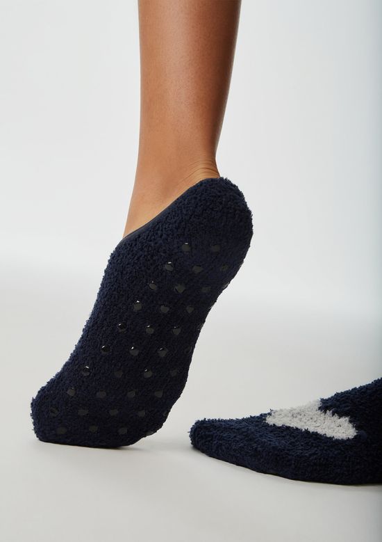 Foto do produto: Meia Sapatilha Feminina Em Chenille - Azul
