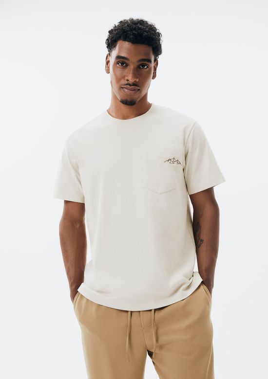 Foto do produto: Camiseta Masculina Comfort Super Cotton Com Estampa - Bege