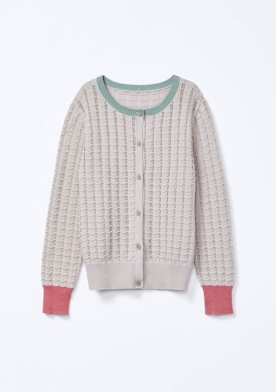 Foto do produto: Cardigan Infantil Menina Tricô Ajustado - Cinza