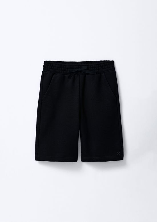Foto do produto: Bermuda Básica Infantil Menino Em Moletom - Preto